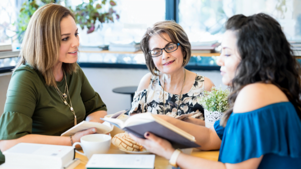 Image of a group of women receiving cancer support