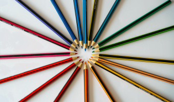 Image of colouring pencils for wellbeing colouring