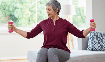 Image of woman engaging in gentle exercise